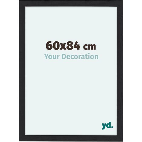 yd. - Cadre photo 60x84 - Noir Grain de Bois - MDF - Como (1/5)