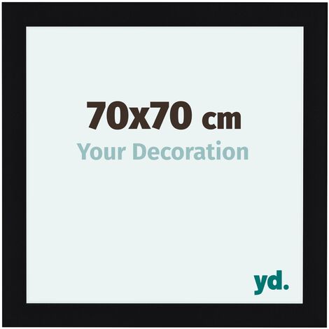 yd. - Cadre photo 70x70 - Noir Brillant - MDF - Como (1/5)