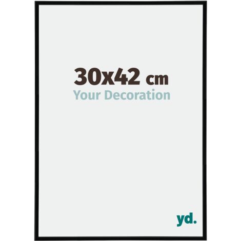 yd. - Cadre photo 30x42 - Noir Brillant - Plastique - Annecy
