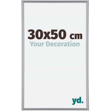 yd. - Cadre photo 30x50 - Argent Brillant - Plastique - Annecy