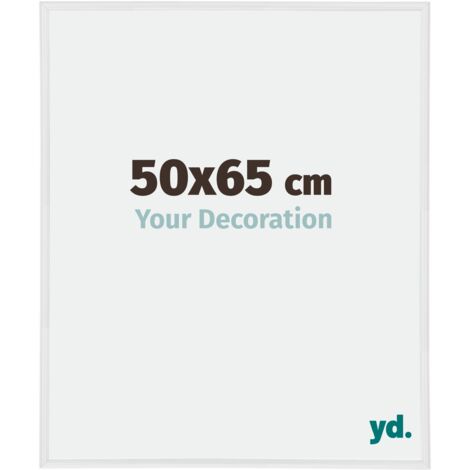 Your Decoration - 50x65 cm - Cadres Photos en Plastique Avec Verre Plexiglas - Excellente Qualité -Blanc Brillant - Cadre Decoration Murale - Annecy.
