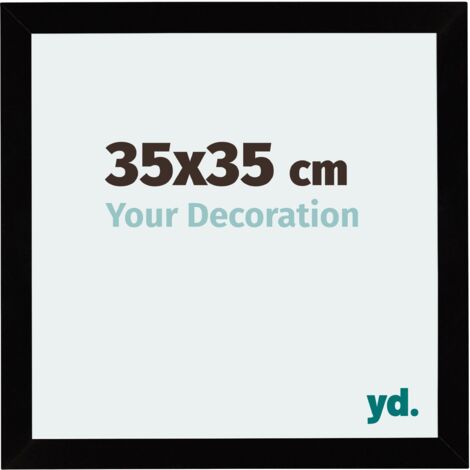yd. - Cadre photo 35x35 - Noir Brillant - MDF - Mura