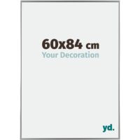 Your Decoration - 60x84 cm - Cadre Photo en Plastique Avec Verre acrylique - Anti-Reflet - Excellente Qualité - Argent Brillant - Cadre Decoration Murale - Evry.