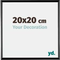 yd. - Cadre photo 20x20 - Noir Brillant - Plastique - Bordeaux