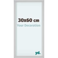 yd. - Cadre photo 30x60 - Blanc - Aluminium - Virginia