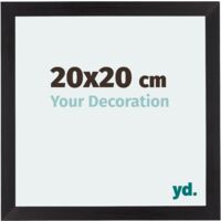 yd. - Cadre photo 20x20 - Noir Grain de Bois - MDF - Mura