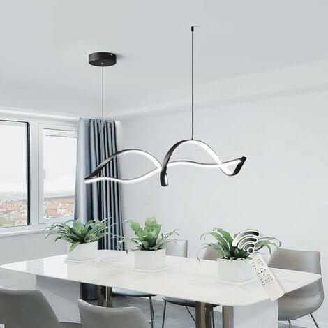 Lampadario LED Moderno Dimmerabile con Telecomando, Lampada a Sospensione a  LED a Sospensione Regolabile a 3 Anelli, Illuminazione a Sospensione per  Sala da Pranzo Camera da Letto Isola Cucina(Black) : :  Illuminazione