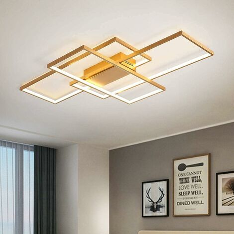 Acquista Lampadario moderno a LED per soggiorno, camera da letto, cucina,  lampade da soffitto per la casa, apparecchi di illuminazione rettangolari  neri