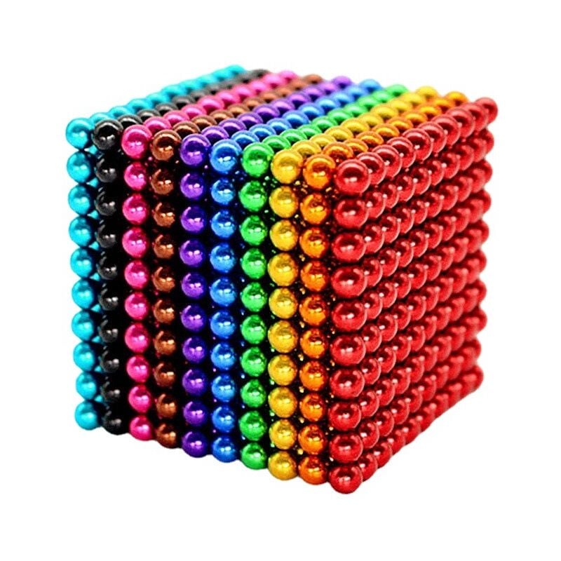 1000 Uds. Cubo de construcción de juegos comunitarios de 5mm para aliviar el estrés mezcla 10 colores