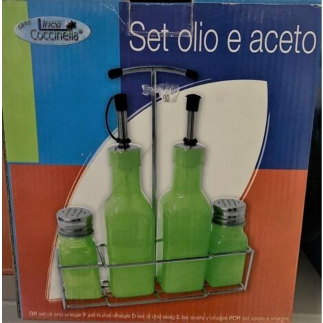 Set olio e aceto verde