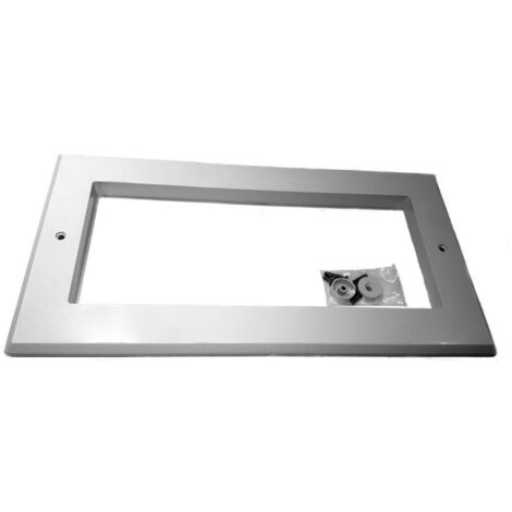 Cornice copriflangia bianco in ABS con viti
