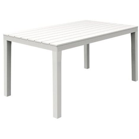 TAVOLO in RESINA Rettangolare 137x90 cm SUMATRA colore BIANCO
