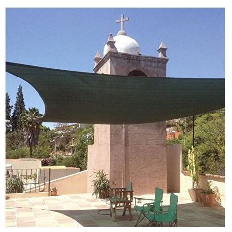 Vela ombreggiante tenda da sole telo QUADRATA O RETTANGOLARE - Modello: TRAMONTI - Verde (1/6)
