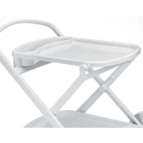 Carrello portabibite Perlage bianco in resina Scab