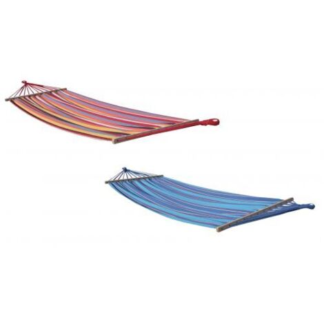 Amaca Sogni d'Oro in cotone – Bastoni in legno 80 cm – Dimensioni 200x100 cm – Colori assortiti – Defibrico (1/3)
