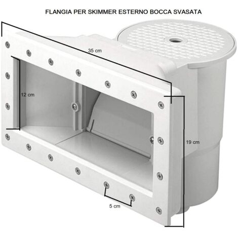 Flangia per skimmer esterno bocca svasata
