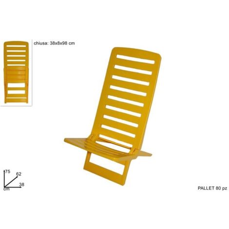 Spiaggina mod. Bounty giallo richiudibile