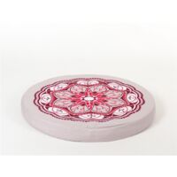 Cuscino tondo fantasia rosso 40x4cm.