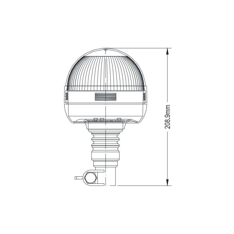 Lampeggiante LED Blu a Innesto Girofaro 12V 24V Omologato R10 R65 Basso  Profilo