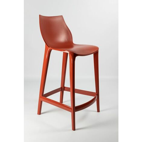 Sgabello polipropilene cucina colorato - H 66 Mahi Mahi Colore Rosso Ruggine, Opzioni Bancale 8 pezzi