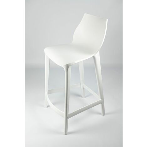 Sgabello polipropilene bar colorato - H 76 Mahi Mahi Colore Bianco, Opzioni 1° scelta