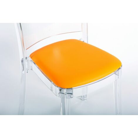 Cuscino ecopelle NABUK per sedia Lucienne Colore cuscino Giallo Arancio