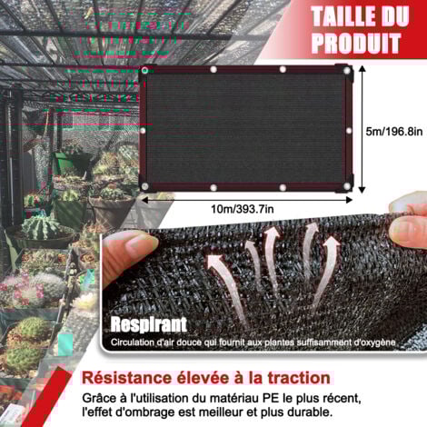 Filet D'Ombrage,SDLOGAL, 5x8 m, Filet Protection Solaire 85% UV Tissu D'Ombrage, Toile d'ombrage de Serres Coupe-Ventpour La Couverture VéGéTale/Serre/Jardin/Pergola/Patio Lawn/Pet House