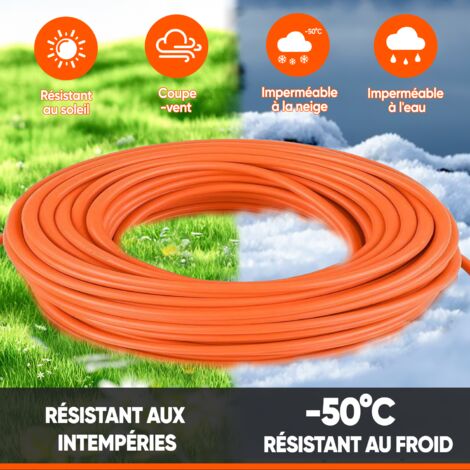 Rallonge De Jardin 15m IP44 - Câble 3x1,5 Mm² Noir, 2000W, Prise Schuko, étanche Pour Extérieur