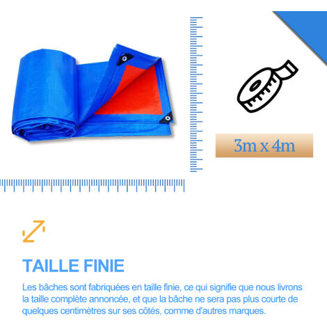 Bâche Professionnelle Imperméable Résistante Allplas - PVC, Qualité Heavy Duty, Neuf, Réf. 4colourtarp