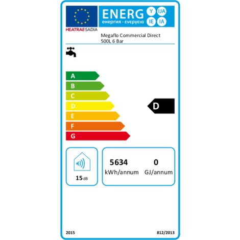Heatrae Sadia Megaflo Commercial 500 Litre Direct 6 Bar Unvented Cylinder  95050531