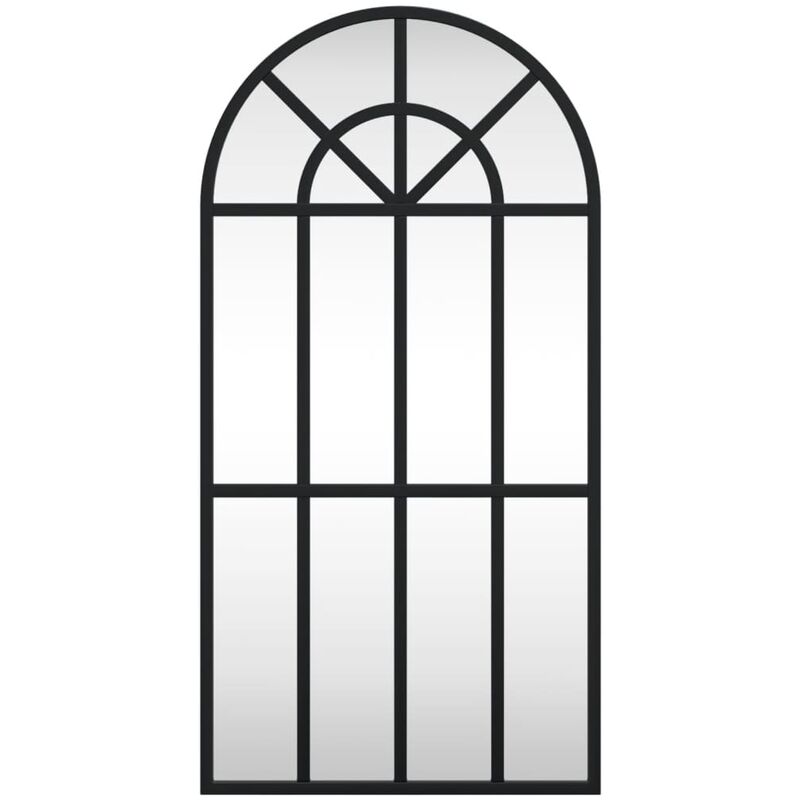 Acauretty Schwarz Gewölbte Fenster Wandspiegel Großer Metallrahmen