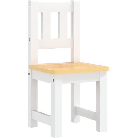 Maison Exclusive - 3-tlg. Kinder-Sitzgruppe Weiß und Beige MDF | Stühle