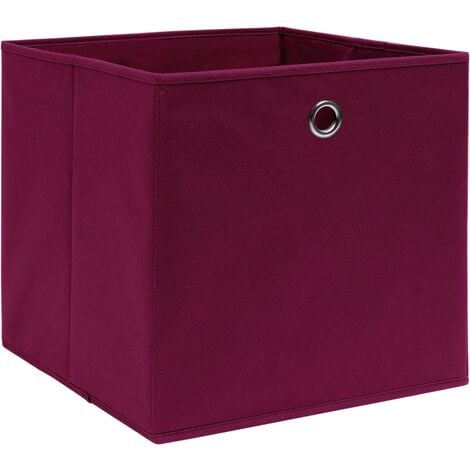 Maison Exclusive - Aufbewahrungsboxen 4 Stk. Vliesstoff 28x28x28 cm  Dunkelrot