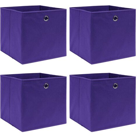 Maison Exclusive - Aufbewahrungsboxen 4 Stk. Vliesstoff 28x28x28 cm Lila