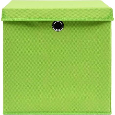 Maison Exclusive - Aufbewahrungsboxen mit Deckeln 10 Stk. 28x28x28 cm Grün
