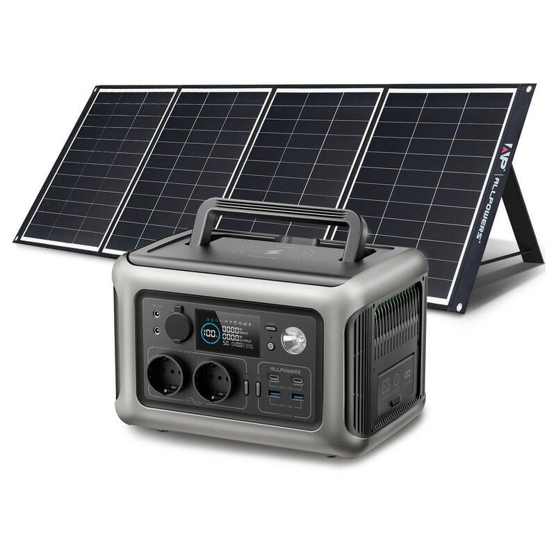 Générateur Solaire, AC Station d'alimentation Portable,2 x 600 W