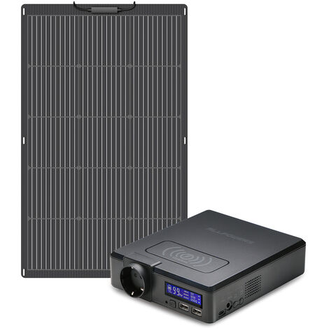 Power Station Solar Generator AC Power Bank 200W 154Wh with 100 W Monocrystalline Solar Panel for Outdoors Camping Travel Emergency Allpowers S200 (1/5)