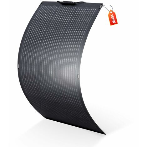 Panneau Solaire Flexible 100W ETFE Module Solaire Photovoltaïque, pour Toit RV Camping-Car Bateau Cabine Van Surfaces Inégales ALLPOWERS SF100
