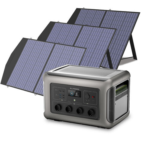 Groupe électrogène portable 1500Wh + 2x panneau solaire pliable 100W