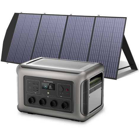 ALLPOWERS R3500 Station d'alimentation portable avec panneau solaire de 200  W, batterie LiFePO4 3168 Wh avec sortie AC 3500 W, accumulateur de courant  mobile pour camping-car, maison, alimentation