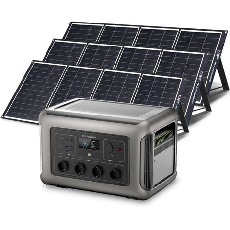 ALLPOWERS R3500 Station d'alimentation portable avec 3 panneaux solaires  pliables de 200 W, batterie LiFePO4