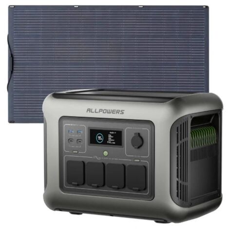 ALLPOWERS R1500 LITE + 200W Panneau | 1600W Générateur Solaire ALLPOWERS R1500 LITE + 200W Panneau | 1600W Générateur Solaire