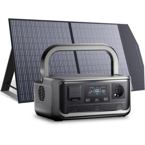 ALLPOWERS VOLIX P300 Tragbare Powerstation mit 100W Solarpanel, 256Wh LiFePO4 Batterie, 300W AC Ausgäng, Schnellladung von 0-80% in 40 Minutes, Solargenerator pour camping, extérieur, Voyage, Jardin