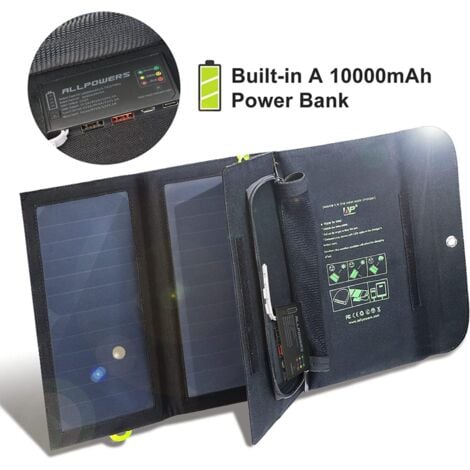 Panneau solaire GENERIQUE Panneau solaire pliable 80W, chargeur USB 5V,  étanche, Portable, pour l'extérieur, pour Camping et randonnée