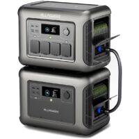 ALLPOWERS R1500 Station électrique portable 1800W avec batterie supplémentaire B1000, capacité étendue de 1152Wh à 2304Wh, batterie LiFePO4, générateur solaire pour secours domestique, camping-car