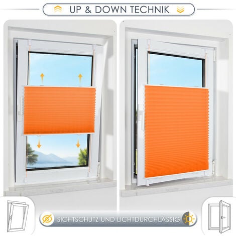 Doppelrollo klemmfix ohne Bohren & mit Bohren, 75 x 120 cm (BxH) Weiß,  3-in-1 Rollos für Fenster & Tür, Fensterrollo innen lichtdurchlässig 