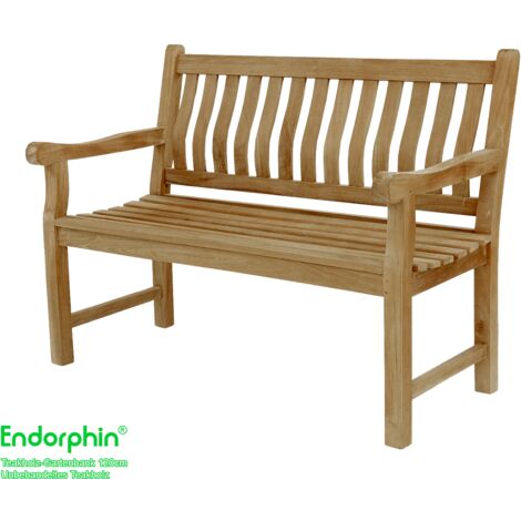 Endorphin Gartenbank Breite 120 cm, Parkbank, Teakholz Bank, nachhaltig