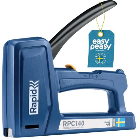 RAPID - RPC140 - Agrafeuse manuelle - Utilisation avec n°140/6-16mm - Pour travaux de fixation et d’isolation, matériaux isolants, bâches en plastique, pose d’étiquettes et l’affichage - (5001630)