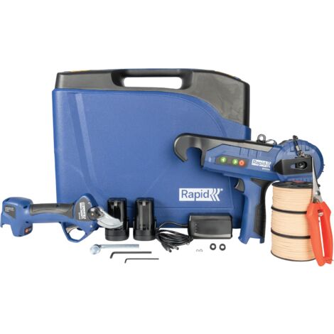 RAPID - Coffret vigneron, accessoires vignes - BHX50 (Lieuse électrique) + BHX30 (Sécateur électrique) pour professionnel à batterie 14,4V - Coffret (Boîte + Outils) - (5001597)