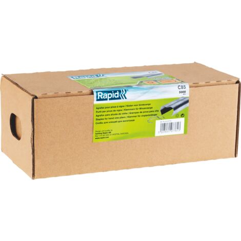 RAPID - Attaches vigne de Ø6-20mm - C85 Acier, pour attacher les branches et les sarments de vigne - Boîte de 5000 attaches - (40107761)